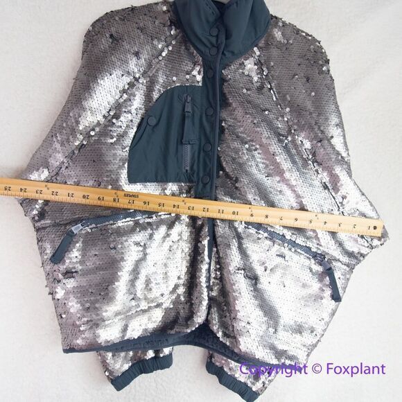 New! Free People Hit The Slopes Sequin Jacket, size S - Picture 12 of 16